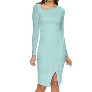 Jennifer Lopez Asymmetrical Textured Sequins Dress